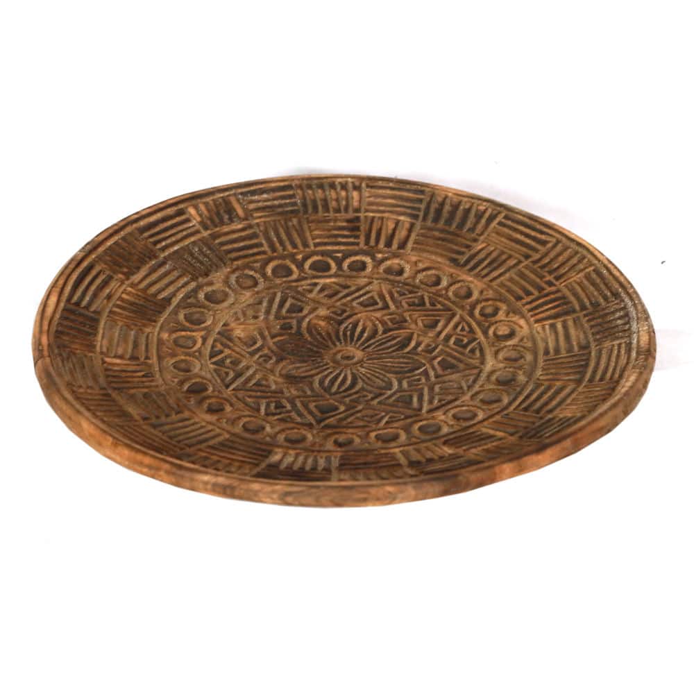 Palmafából készült design tál / tálca, 35cm átmérővel