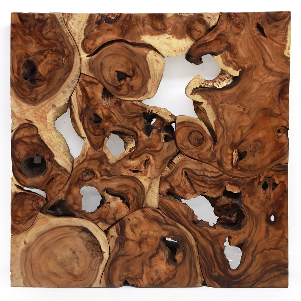 Fali dekoráció, 120x120cm Suarholz-ból