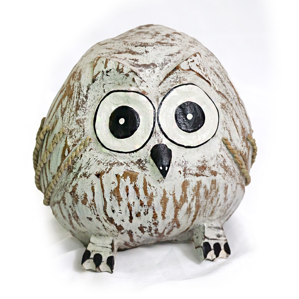 Lita kókuszbagoly, kb. 20 cm, fehér