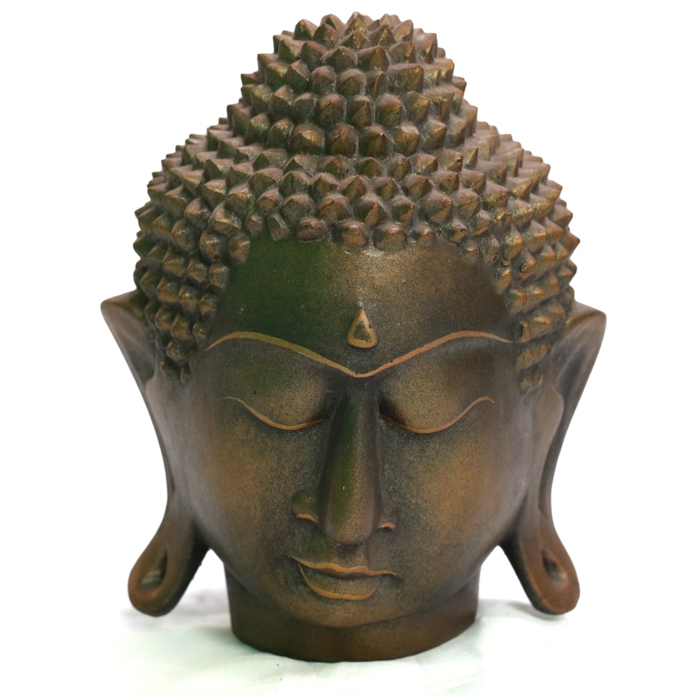 Nagy, régi Buddha fej, 21 cm