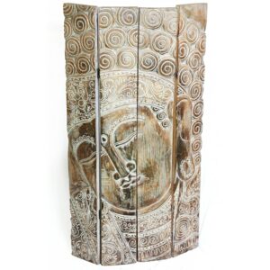 nagy Buddha falirelief, 4 részes, hajtogatható, 100x60cm