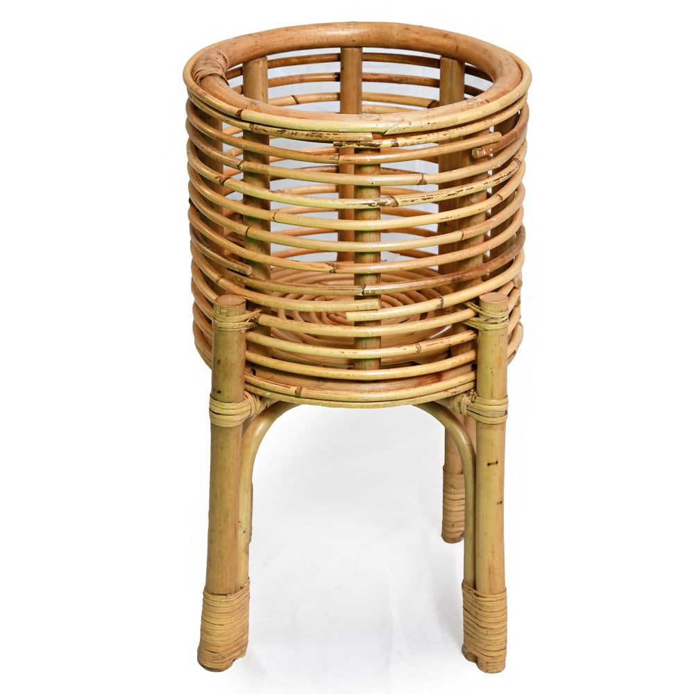 Rattan virágtartó állvánnyal, magasság 50cm, átm. 30cm