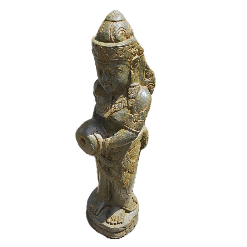 bali figura vízcsobogóként, 75cm, Riverstone, antik design