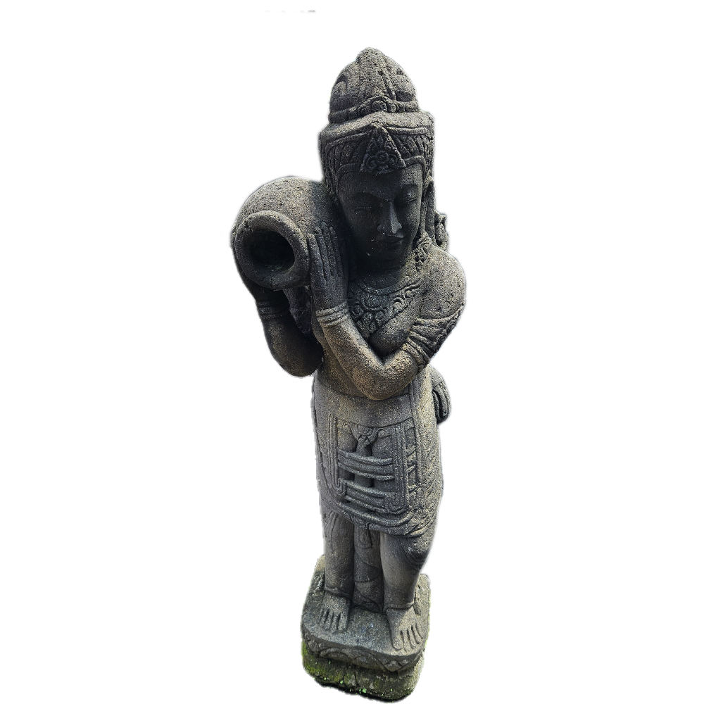 Vízadagoló, nő korsóval, 80cm, Riverstone