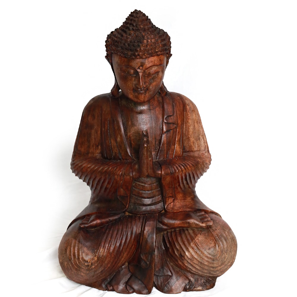 Sinar Buddha, 65 cm – Suarholz, Anjali-Mudra