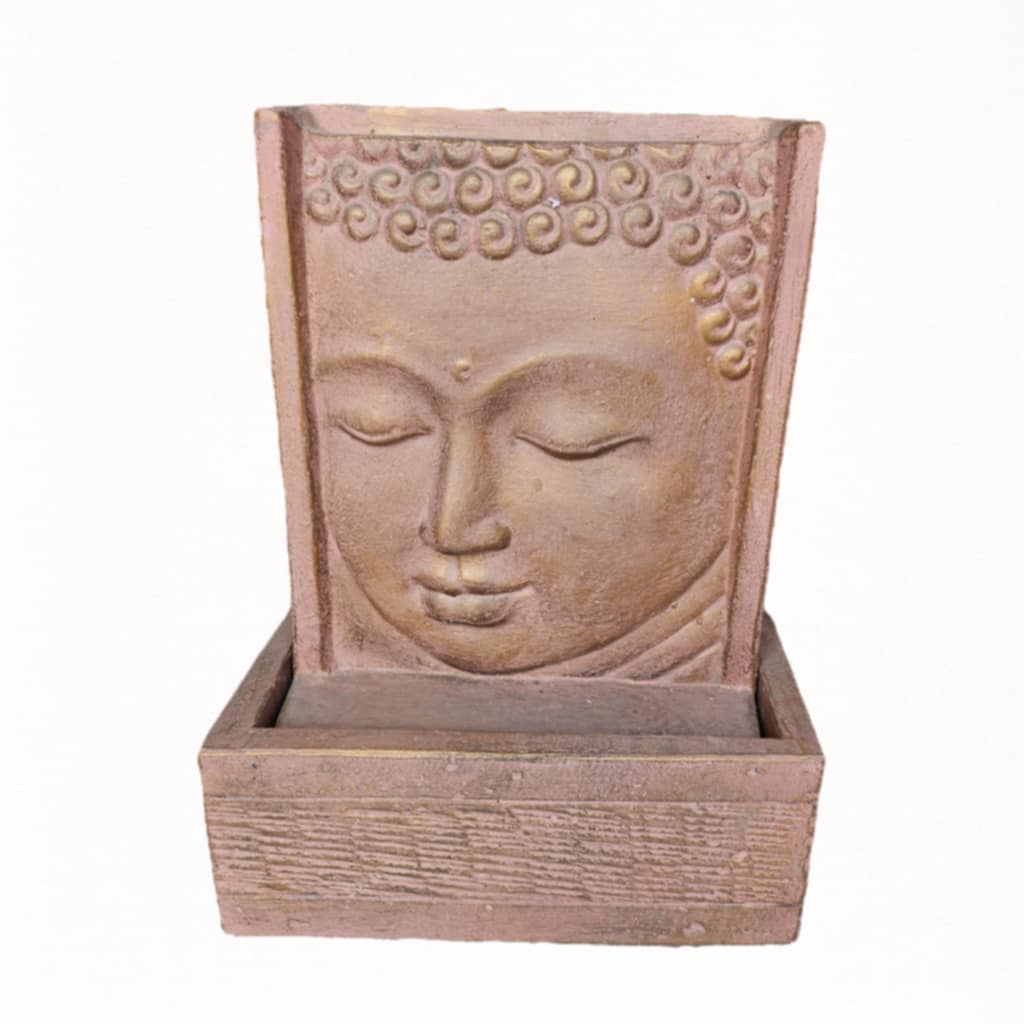 Padmasana Buddha-kút, bronz színű, 45 cm