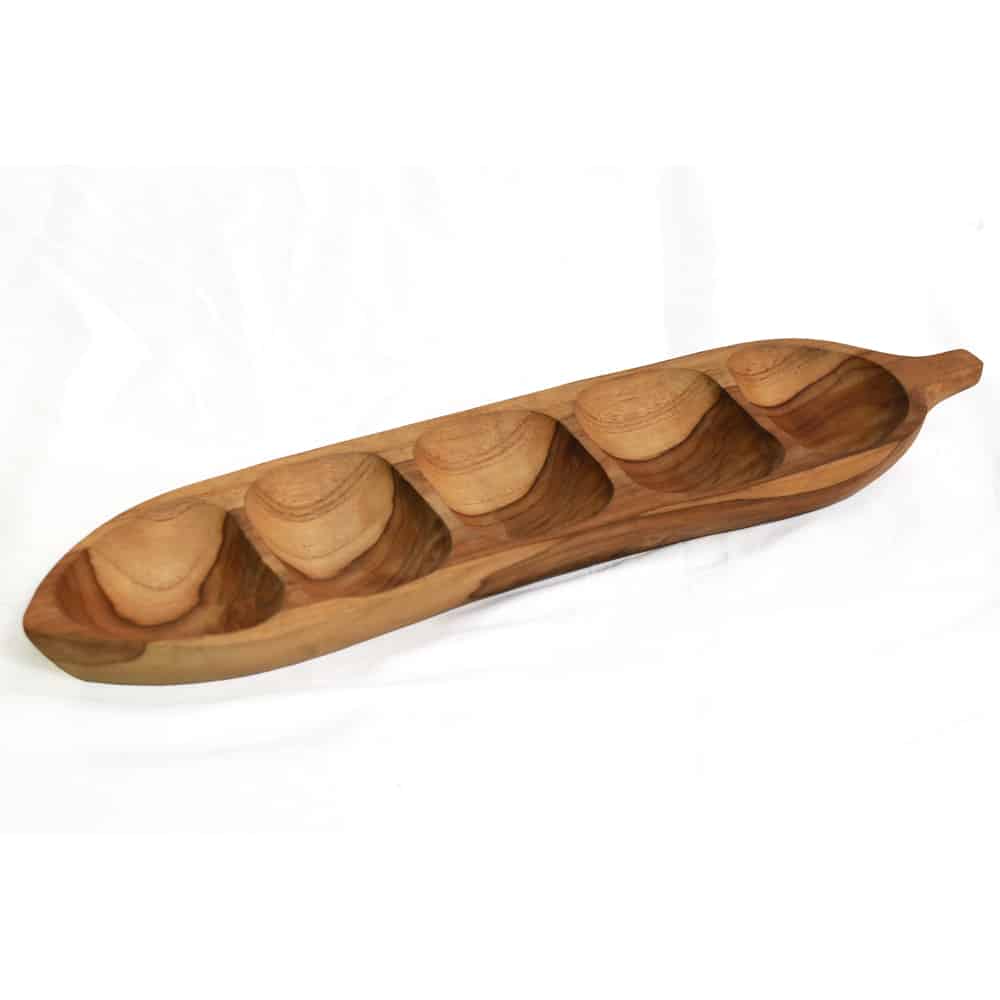 Földimogyorós tál, 5 rekeszes, 50cm