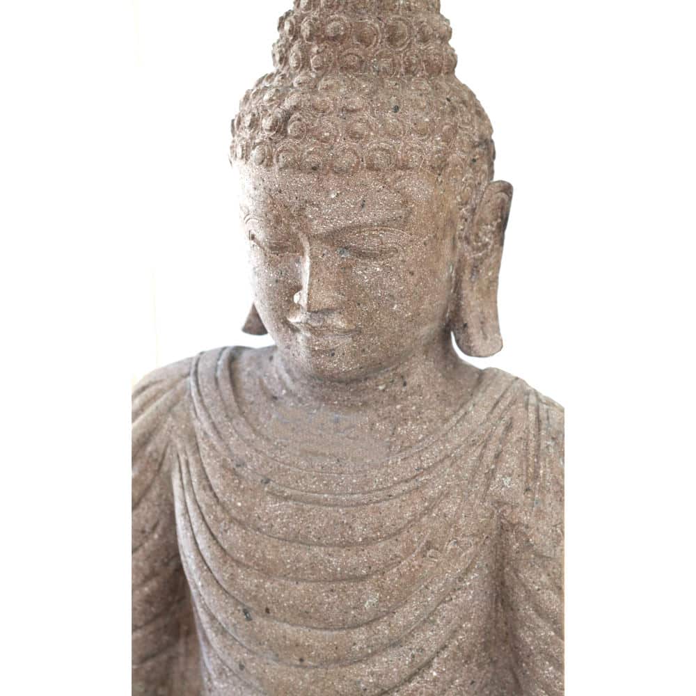 Ülő Buddha szobor, kb. 80cm, Riverstone