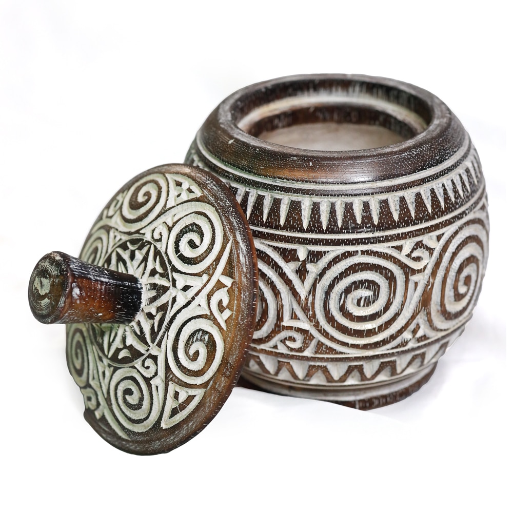 Fedeles kerek edény, 14cm átmérő