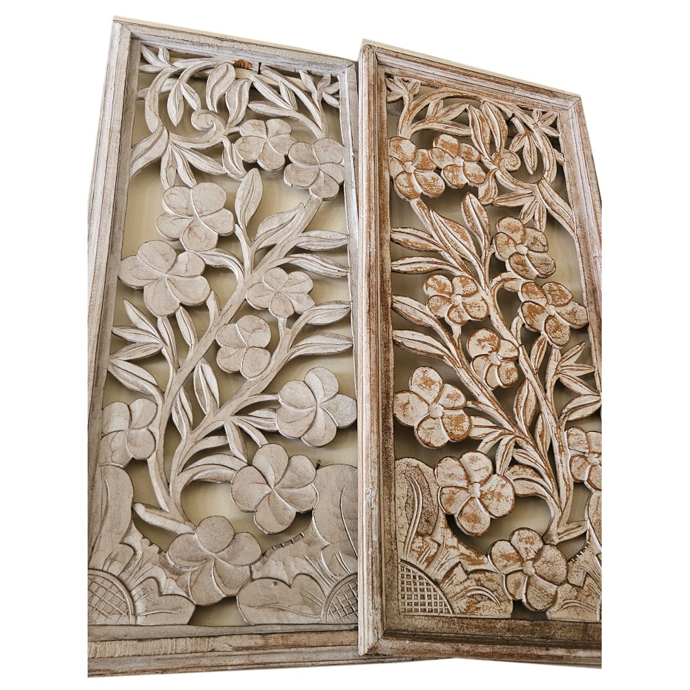 Taman Sari MDF falipanel Frangipani mintával, 100 x 60 cm