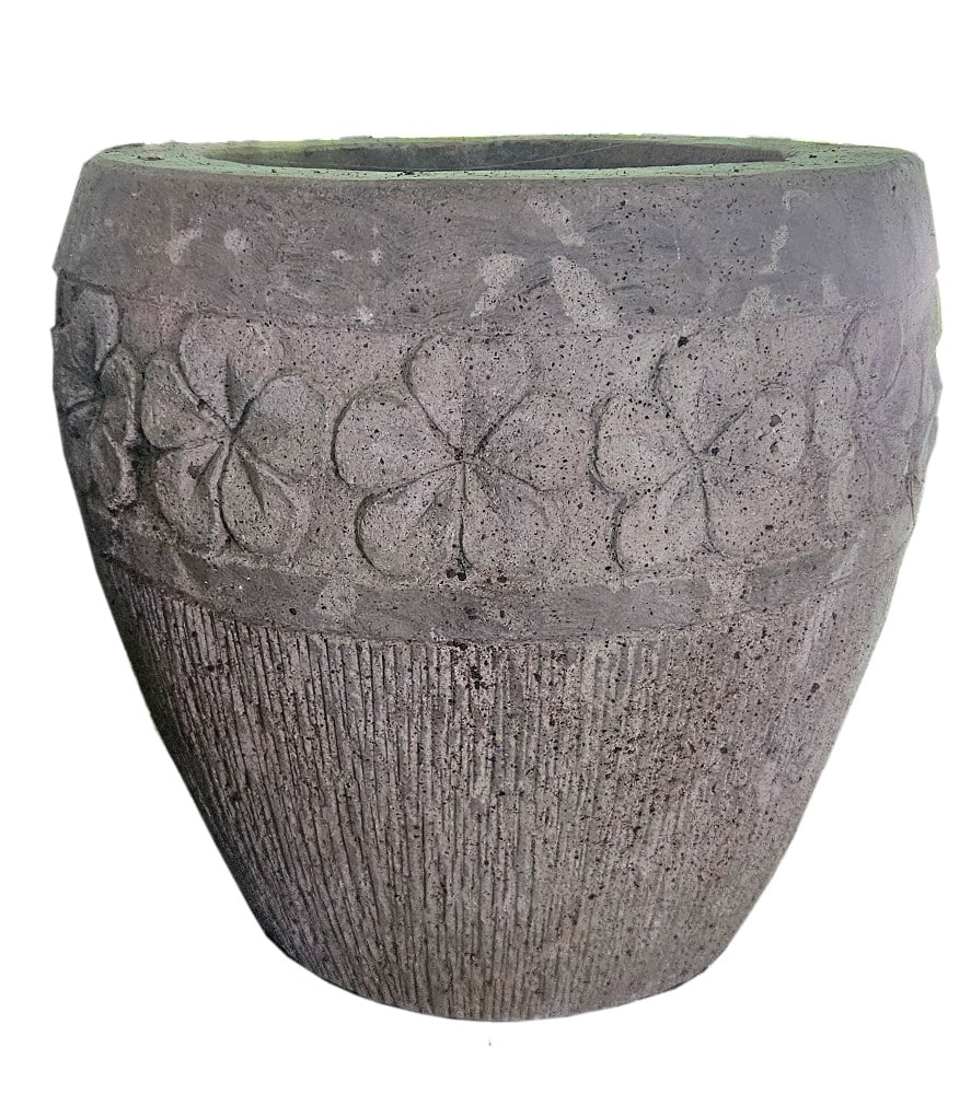 Kamboja kaspó frangipani mintával, antik dizájnban, 50 cm