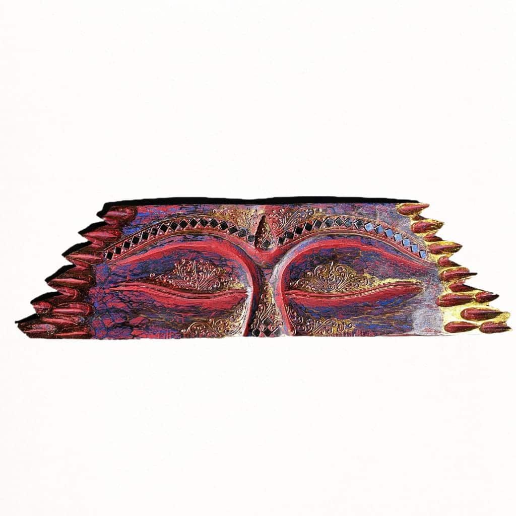 Matajiwa Buddha-szemek, piros-arany mozaikkal, 60 x 20 cm