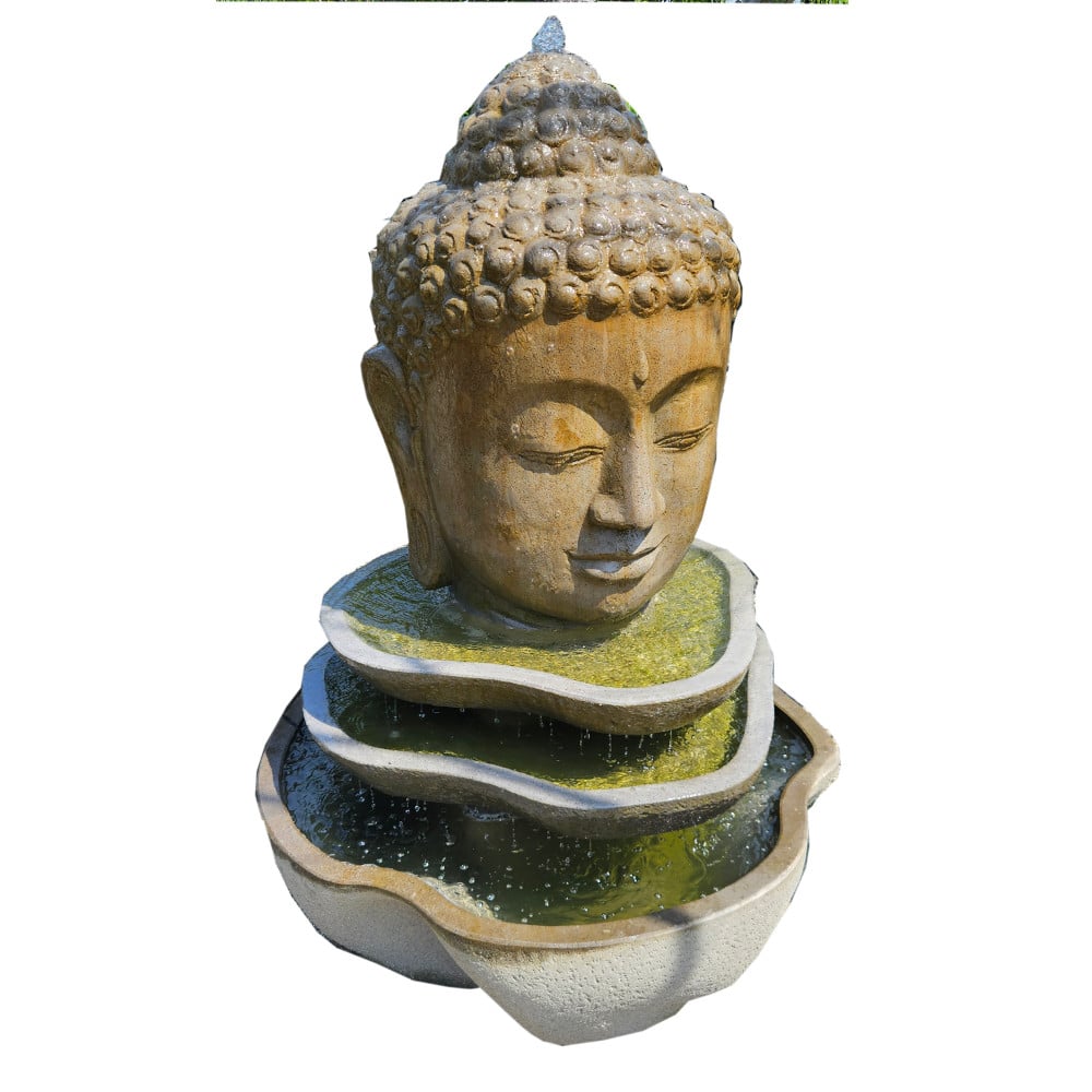 Pencerahan Buddha-szökőkút, 3 szint, 170 cm