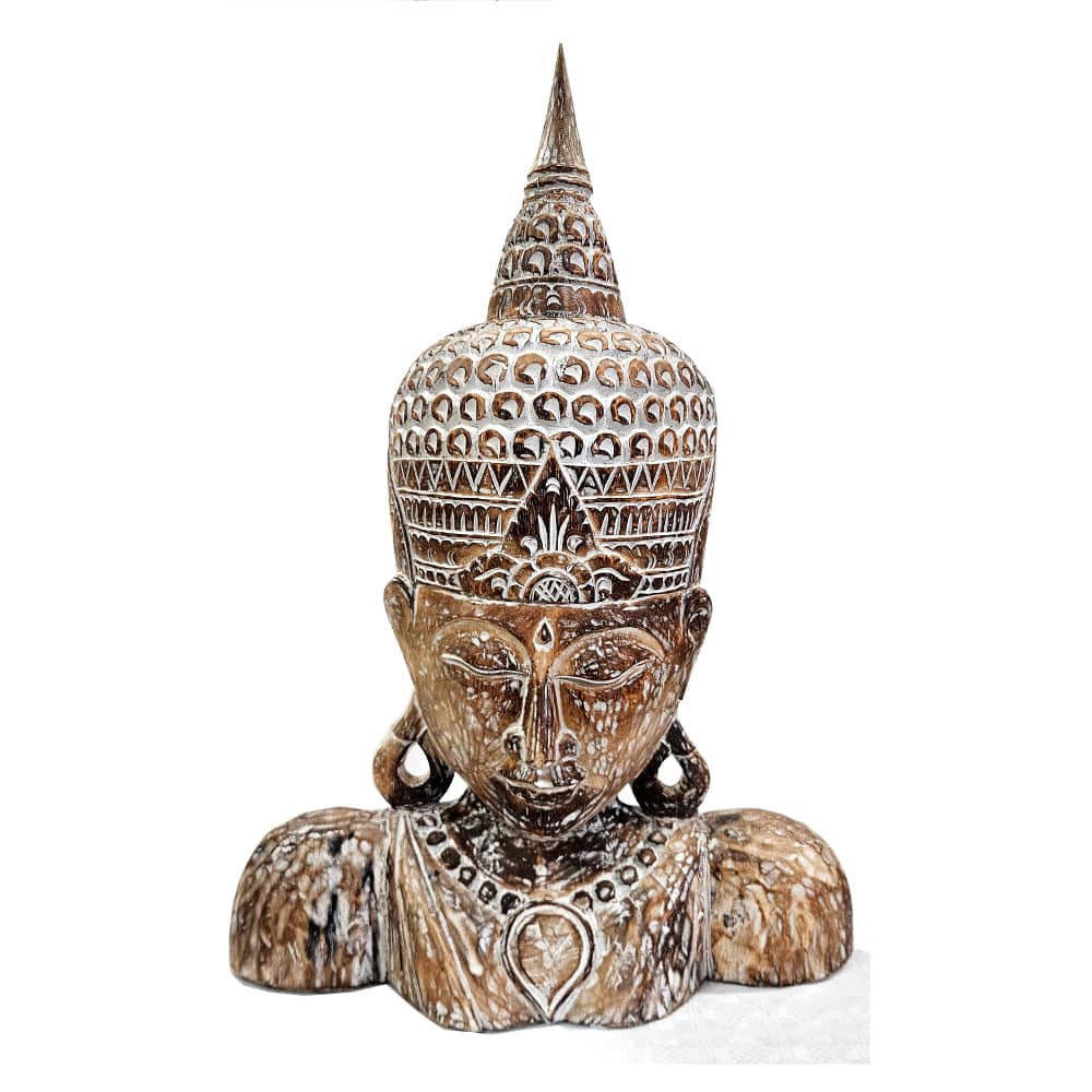 Buddha vállszobor, dekoráció, 88x60cm, barna
