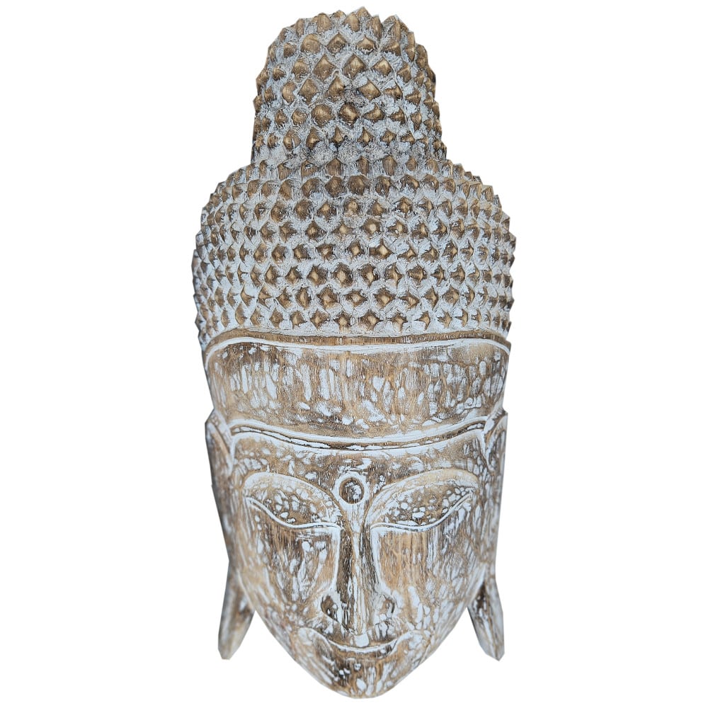 Buddha fali maszk "alvó Buddha", 60x30cm, barna