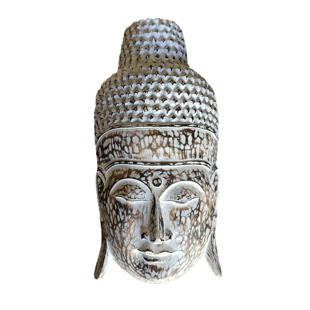 Buddha falimaszk „alvó Buddha”, 60x30cm, sötétbarna
