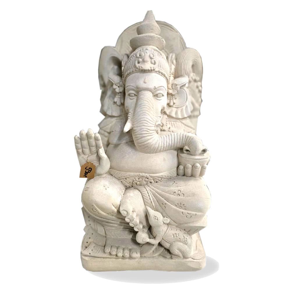Ganesha szobor, 60cm, Kalkstein