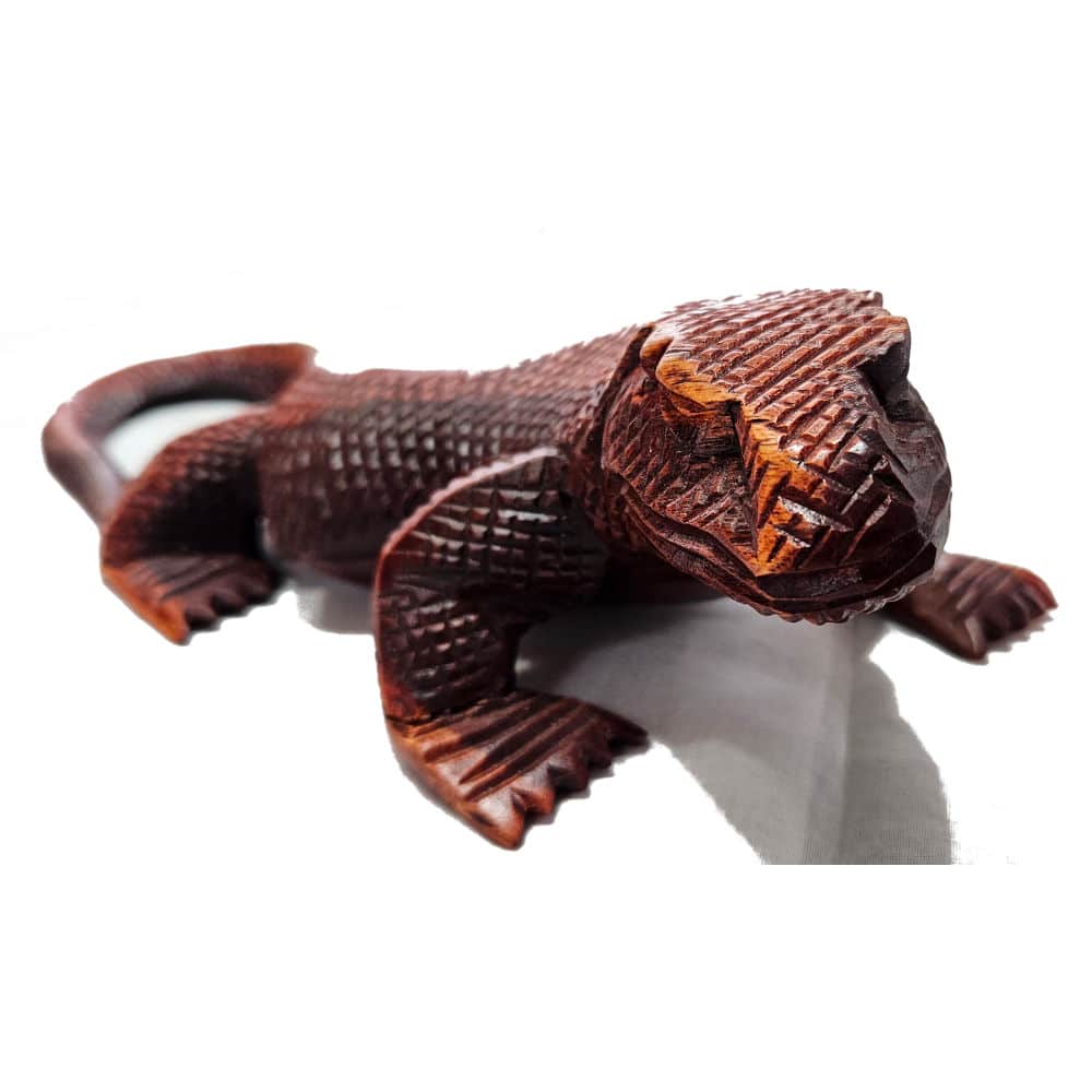 Komodo sárkány, 30cm hosszú, Teakholz