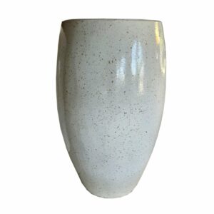 Embun fehér, mázas felületű beton kaspó, 60 cm