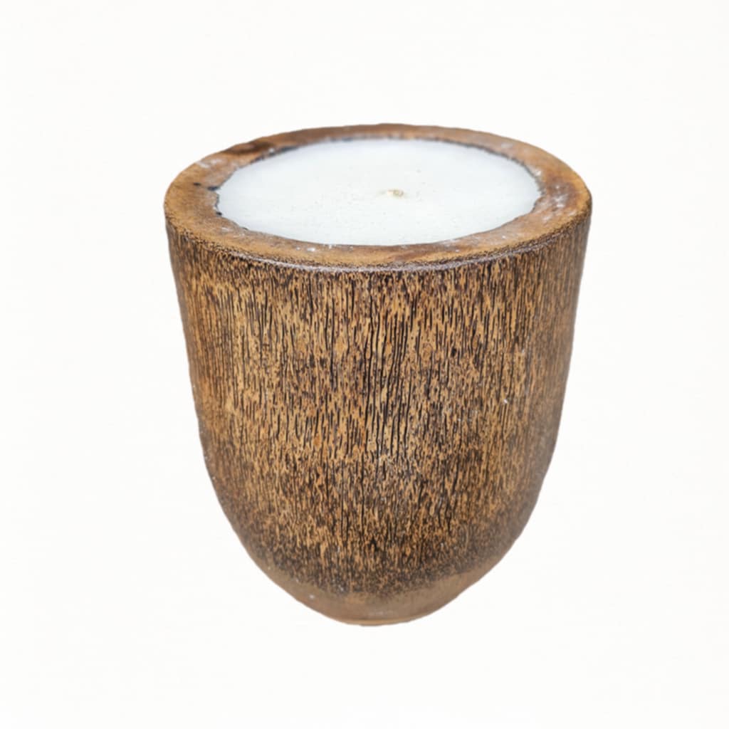 Taru gyertya pálmafából, natúr, 30–50 cm