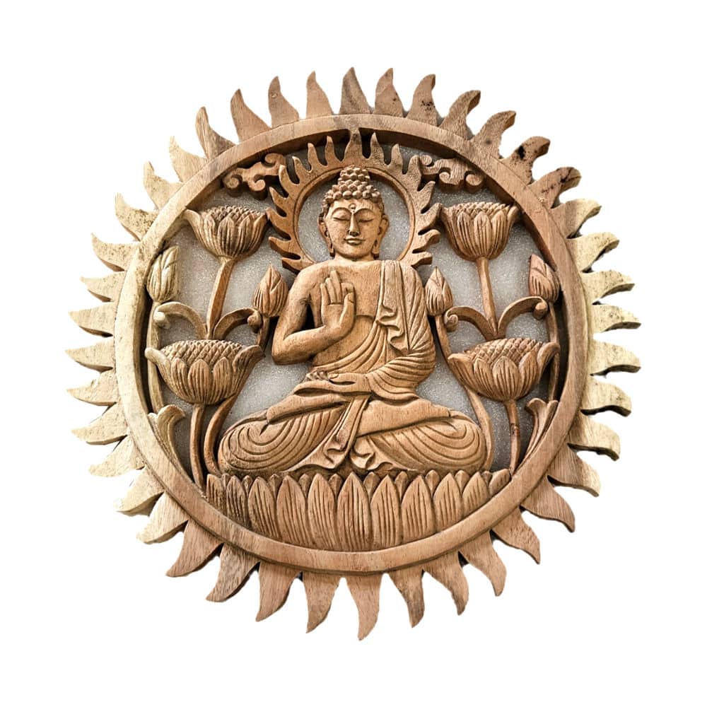 Falidekoráció, Buddha nap formában, 40cm átmérő