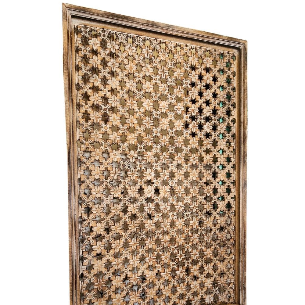 Puspa MDF fali panel – finom, batik stílusú dekoráció, 140 x 80 cm, barna