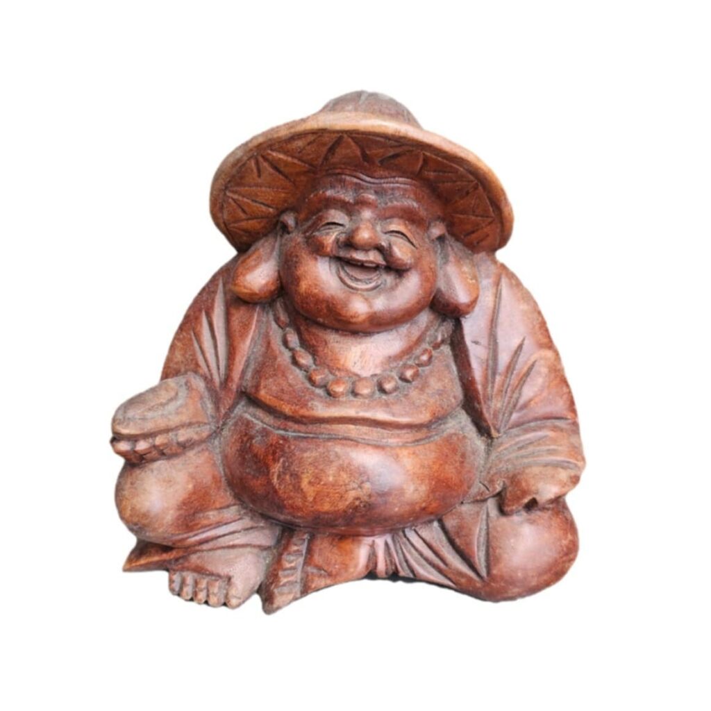 Wayan Buddha figura: Suarfa, kézzel faragott, 20 cm