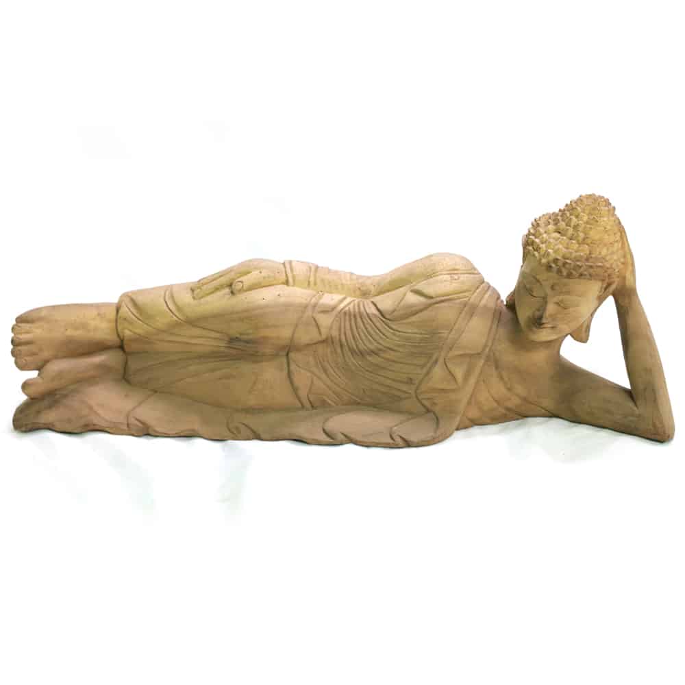 fekvő Buddha, régi ábrázolás, 50cm hosszú