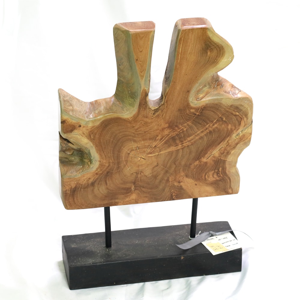 Teakfa dekoráció, állvány, 30x10x50cm