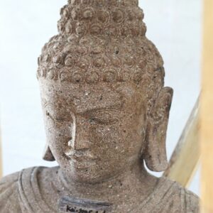 Ülő Buddha szobor Riverstone-ból, 80 cm