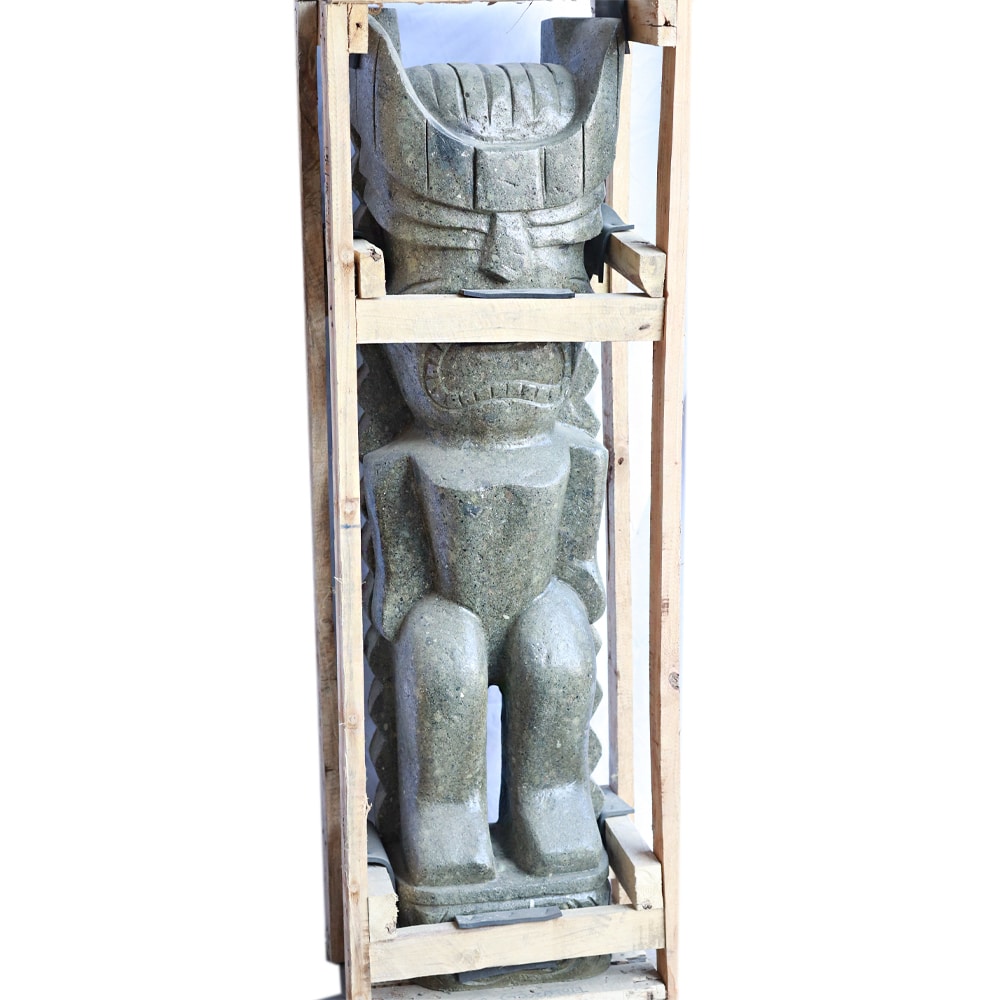 impozáns Tiki szobor Greenstone-ból, 121cm