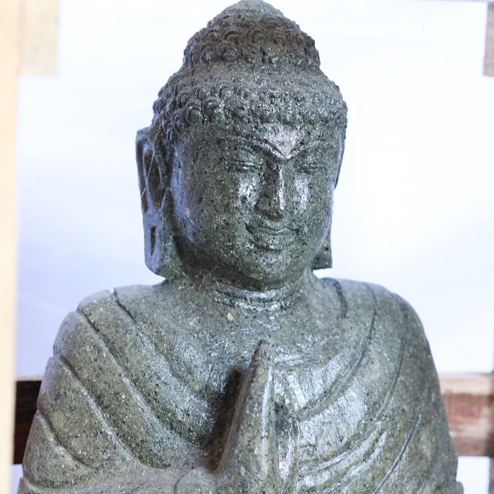 Buddha szobor balinéz Greenstone-ból, 80cm