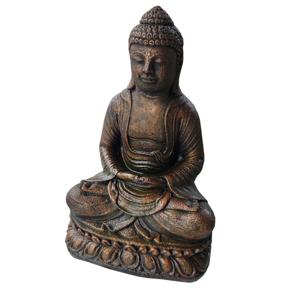 Sama Buddha szobor, betonöntvény bronz hatással, 40 cm
