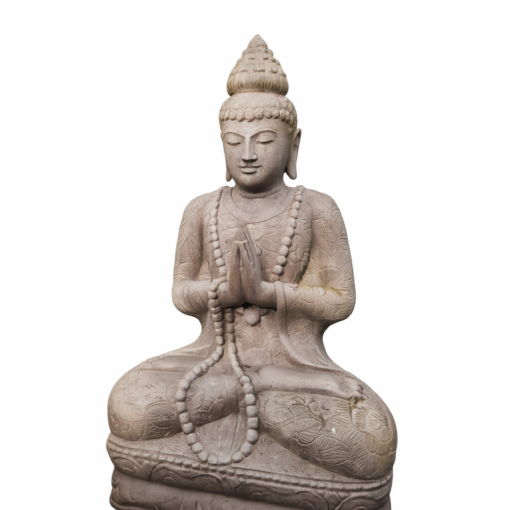 Anjali Buddha Riverstone kőből, 100 cm
