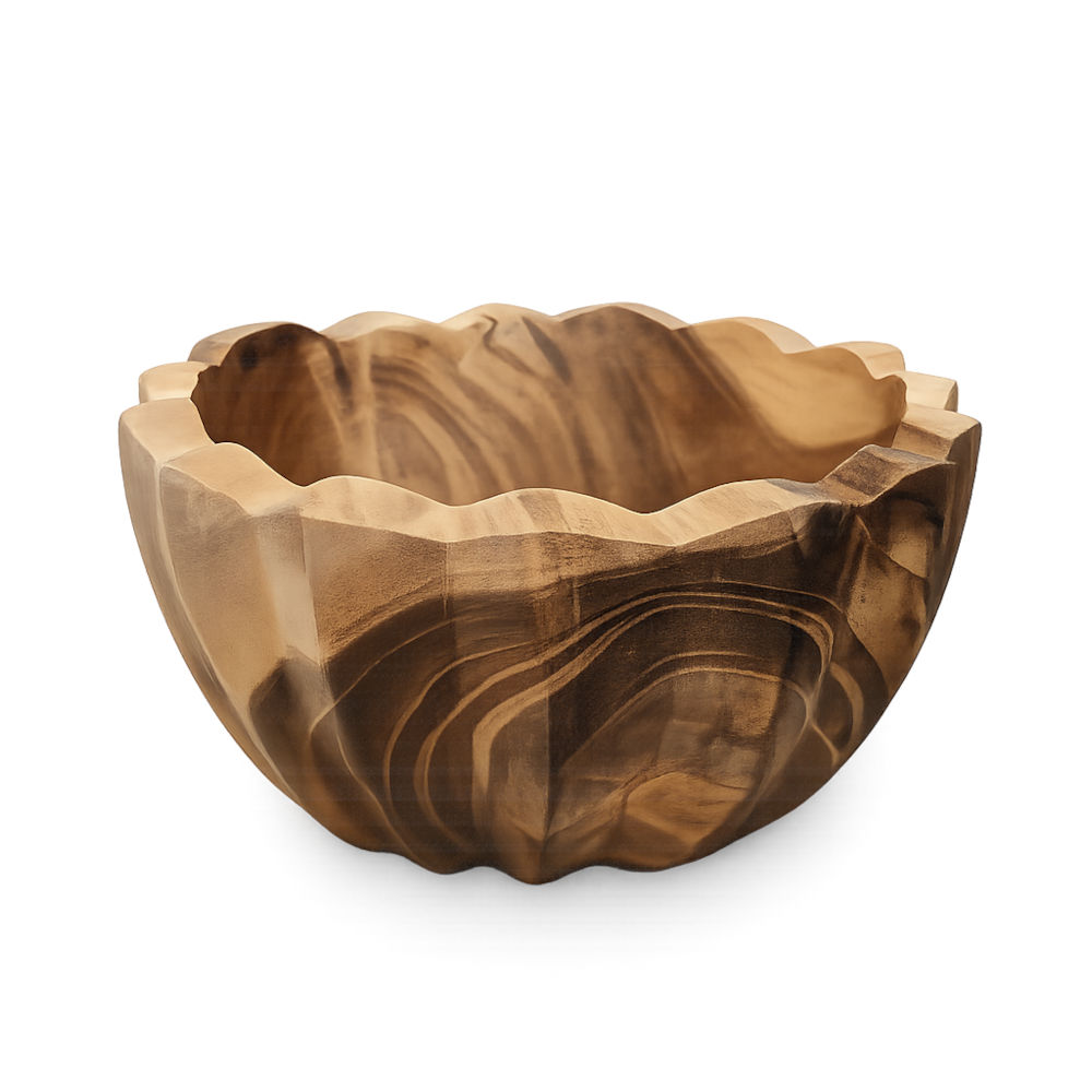 Bunga Kayu fa dekorációs tál, virágformájú, Ø 18 cm