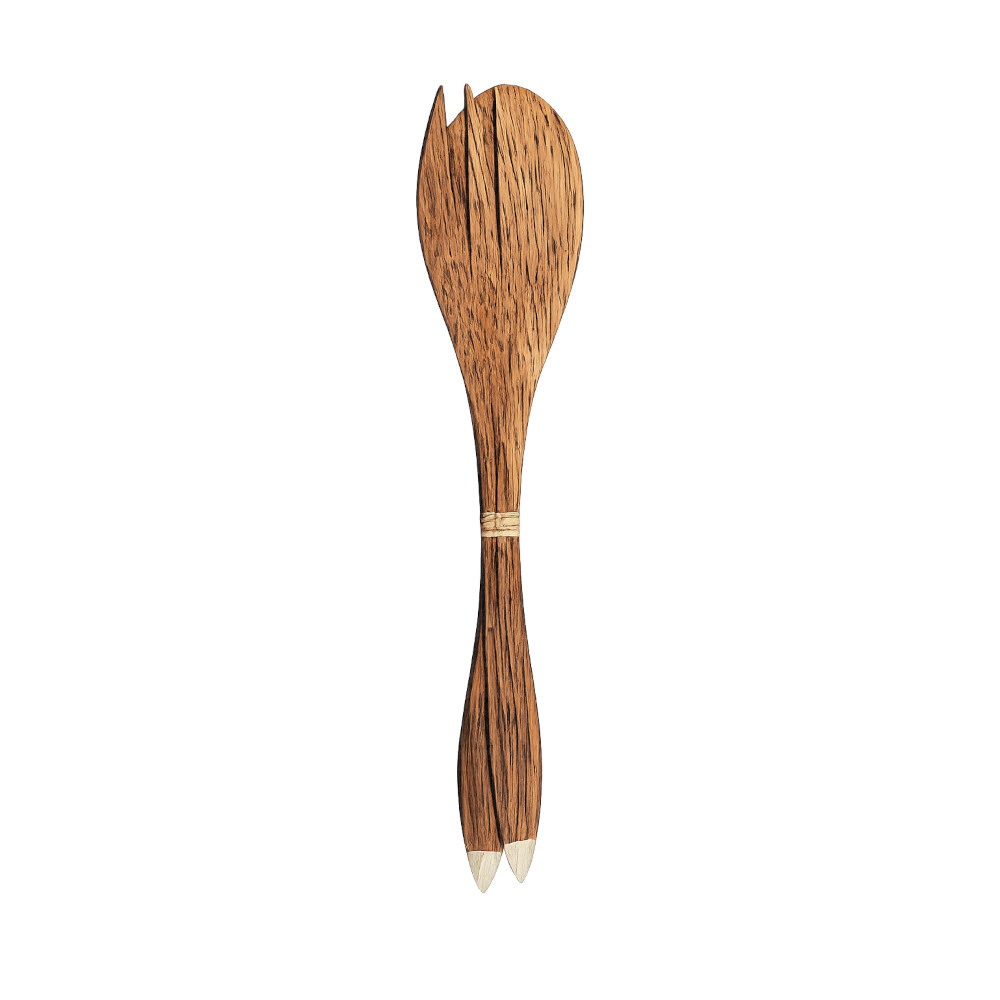 Saji Duo salátaszedő palmafából, 2 részes, 35 cm